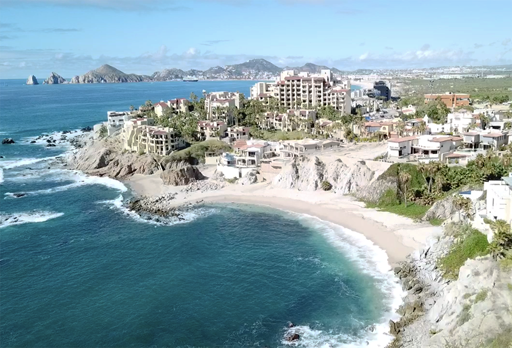 "Swimmable beach cove at Cabo Bello near residential lots for sale in Cabo San Lucas