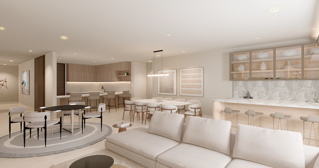 High-end finishes living room