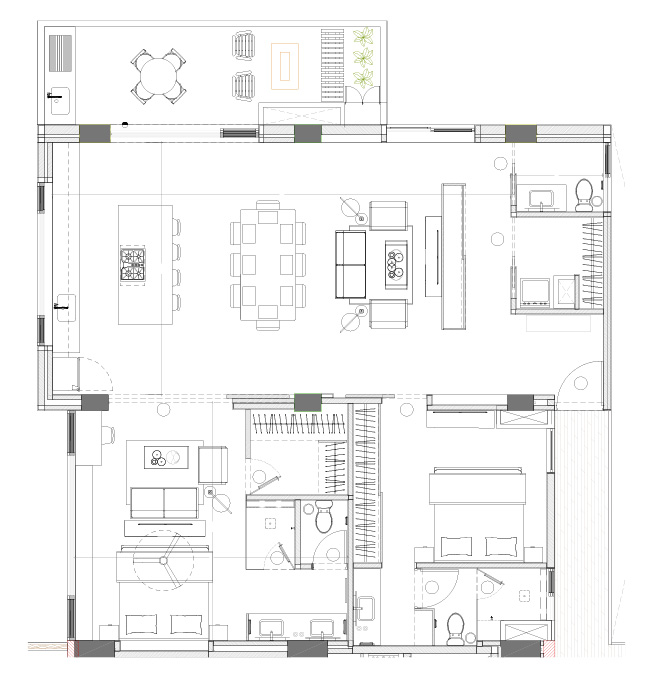 2 bedroom floor plan penthouse